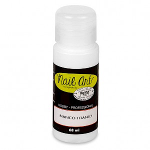 Colore Acrilico per Nail Art, bianco titanio, 68ml