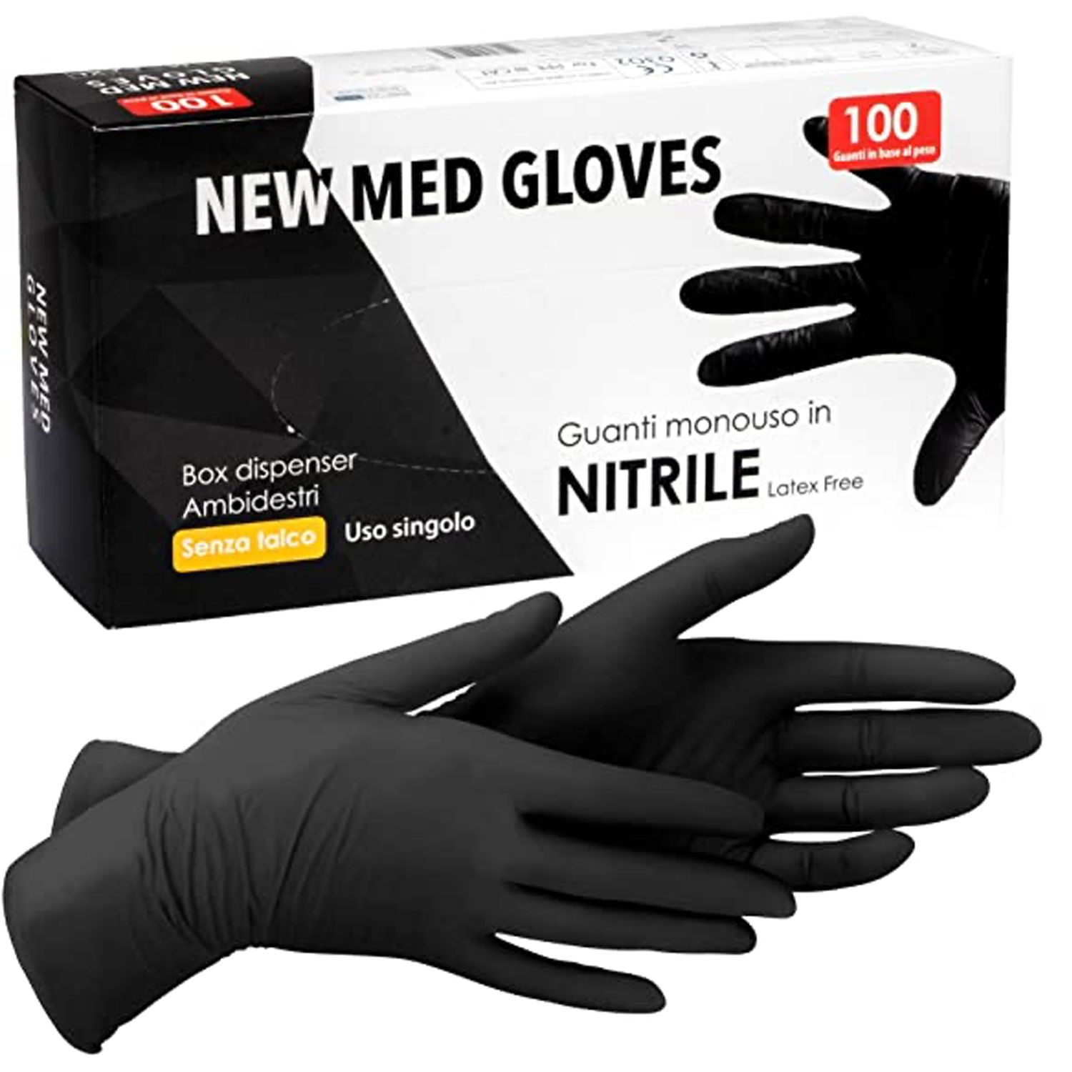 Guanti Monouso NEW MED Nitrile, Tg.S
