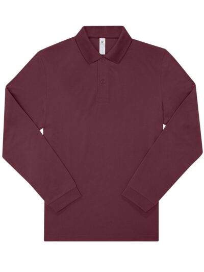 B&C My polo 180 LSL - burgundy, S