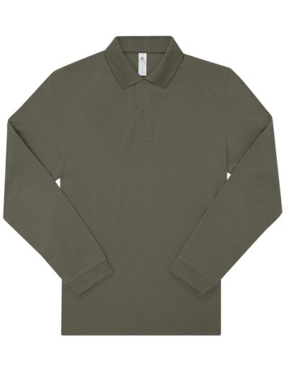B&C My polo 180 LSL - camo green, S