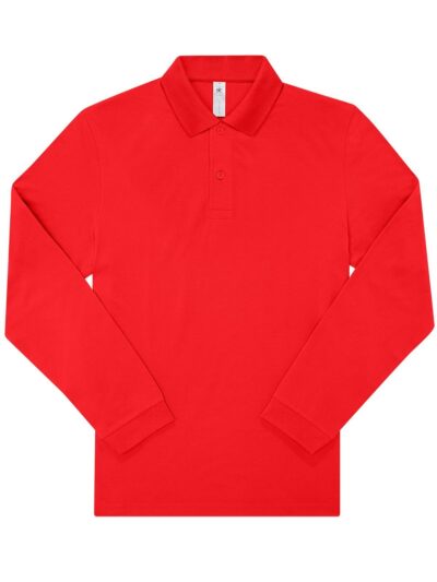 B&C My polo 180 LSL - red, S
