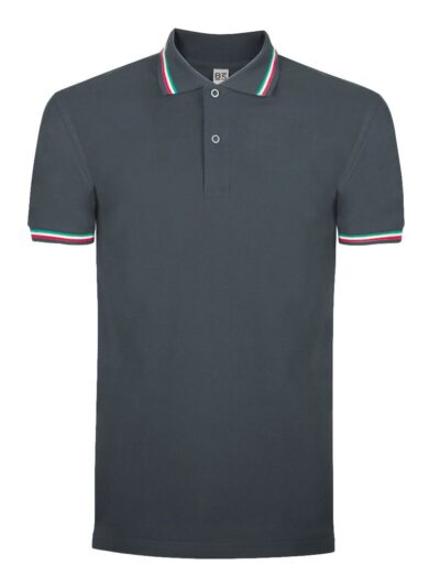 Polo tricolor Italy - dark grey, XS