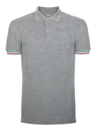 Polo tricolor Italy - grey heather, XS