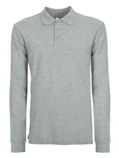 Evolution Polo LS - grey heather, 3XL