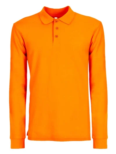 Evolution Polo LS - Safety Orange, XL