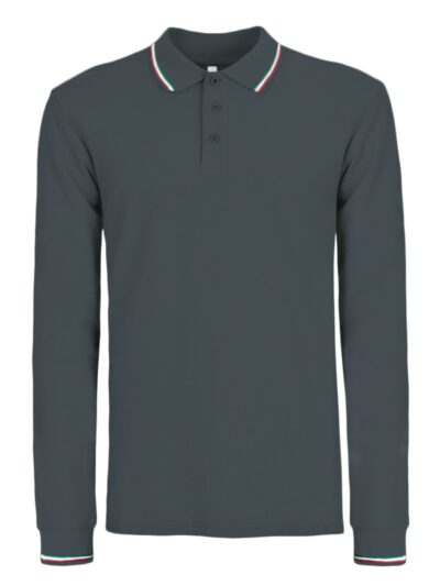 Polo Italy Manica lunga - dark grey, XS