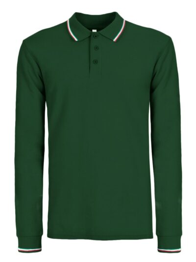 Polo Italy Manica lunga - forest green, XS
