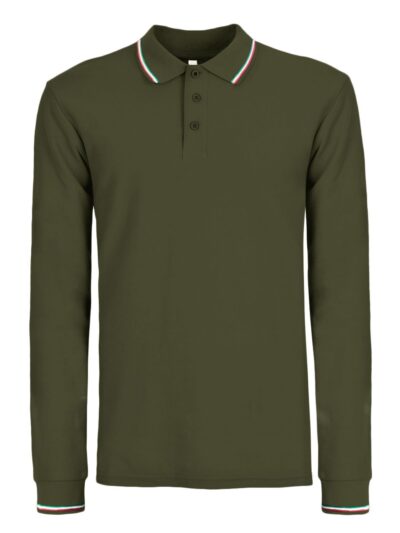Polo Italy Manica lunga - olive, XS