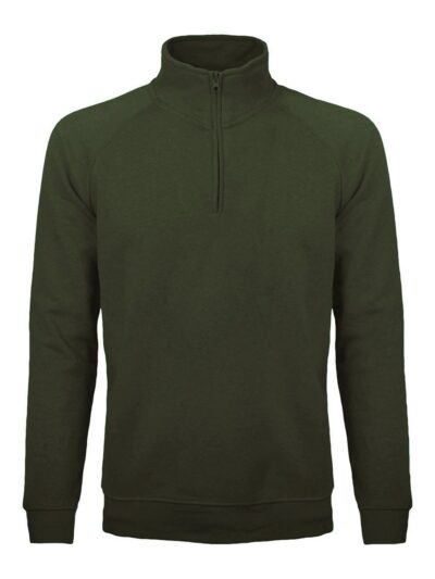 Felpa mezza zip - Sirio - olive, S