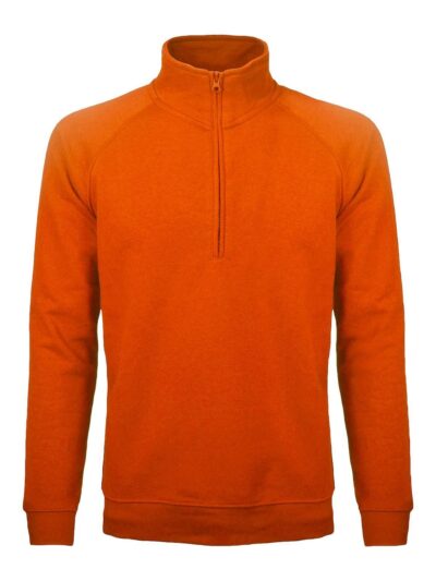 Felpa mezza zip - Sirio - orange, S