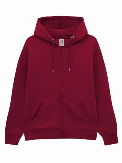 Felpa zip e cappuccio - Vega - burgundy, XS
