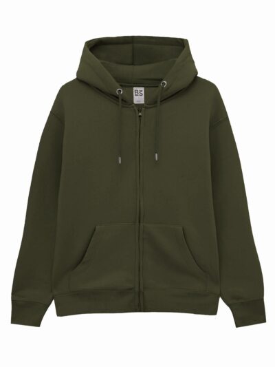 Felpa zip e cappuccio - Vega - olive, XS