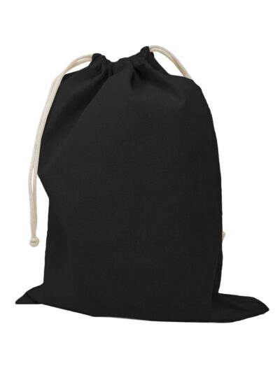 Sacchetto in cotone organico L - black, UNICA