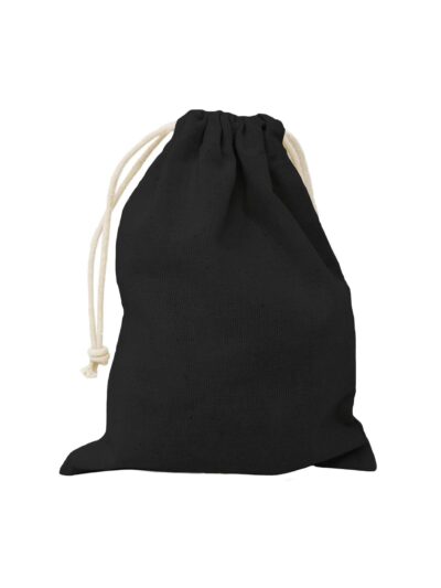 Sacchetto in cotone organico S - black, UNICA
