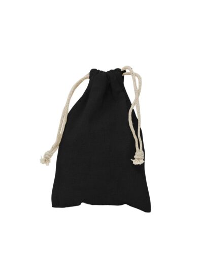 Sacchetto in cotone organico XS - black, UNICA
