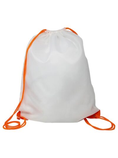 Gymsac in poliestere - white/orange, UNICA