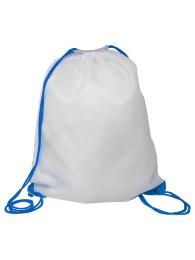 Gymsac in poliestere - white/royal, UNICA