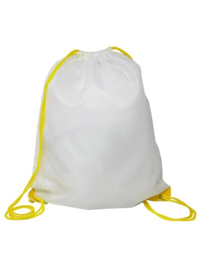 Gymsac in poliestere - white/yellow, UNICA