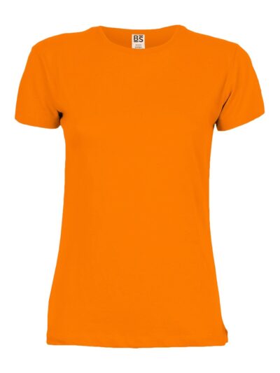 T-shirt Cotton Touch Donna - orange fluo, XS