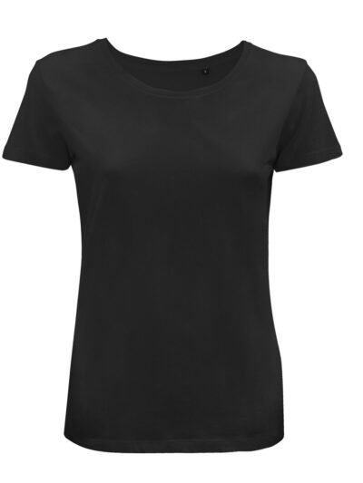 T-shirt organic Moon Donna - black, XS