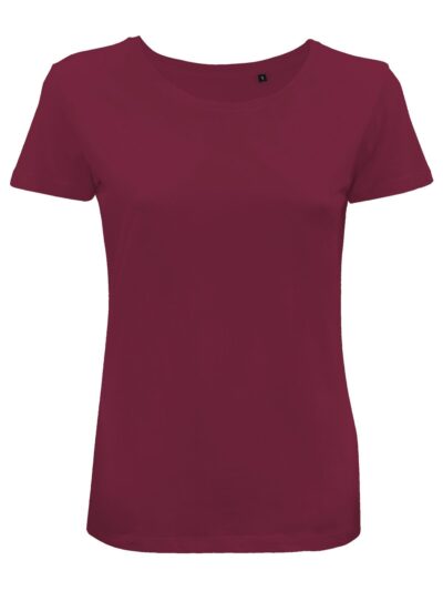 T-shirt organic Moon Donna - burgundy, XS