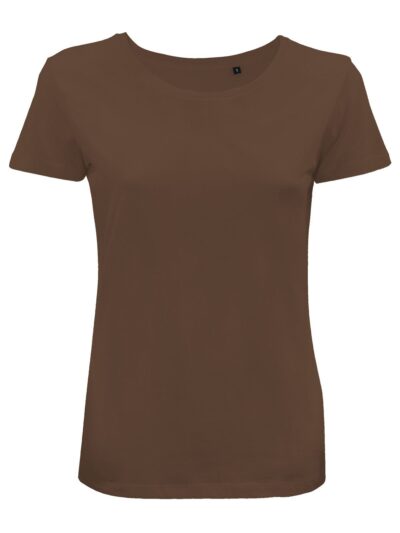 T-shirt organic Moon Donna - chocolate, XS