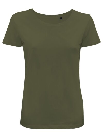 T-shirt organic Moon Donna - earthy green, XS