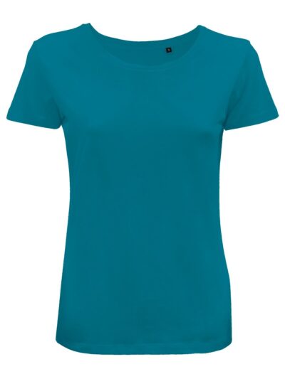 T-shirt organic Moon Donna - ocean blue, XS