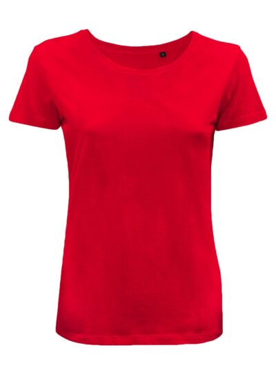 T-shirt organic Moon Donna - red, XS