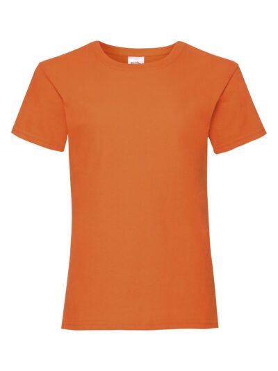 Girls Valueweight T - orange, 3-4