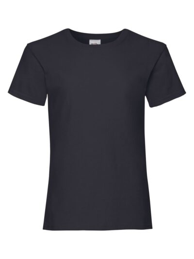 Girls Valueweight T - deep navy, 3-4