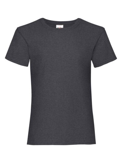 Girls Valueweight T - grigio melange scuro, 3-4