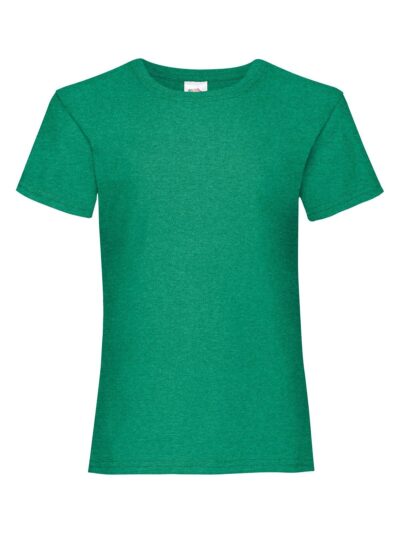 Girls Valueweight T - retro heather green, 3-4