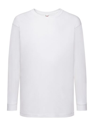 Kids Valueweight Long Sleeve T - white, 3-4