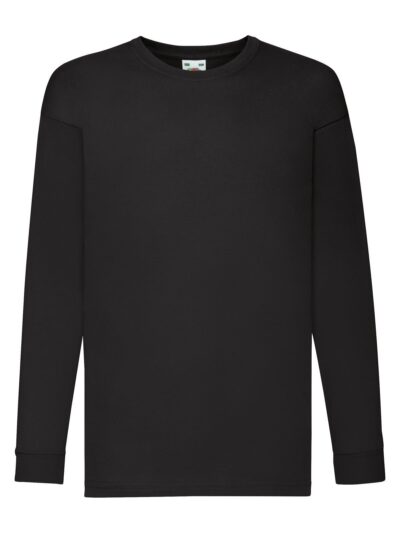 Kids Valueweight Long Sleeve T - black, 3-4