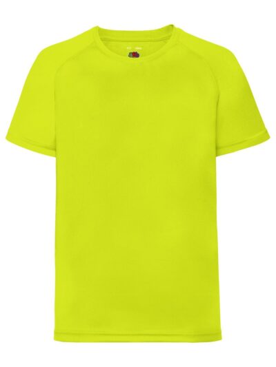 Kids Performance T - bright yellow, 3-4