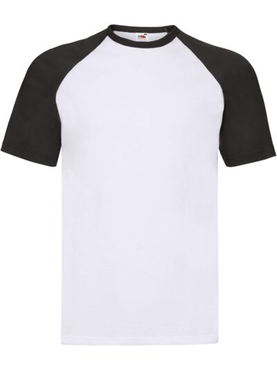Valueweight Short Sleeve Baseball T - white-black, S
