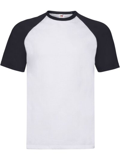 Valueweight Short Sleeve Baseball T - white-deep navy, S