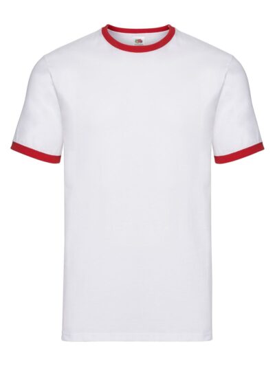 Valueweight Ringer T - white-red, S