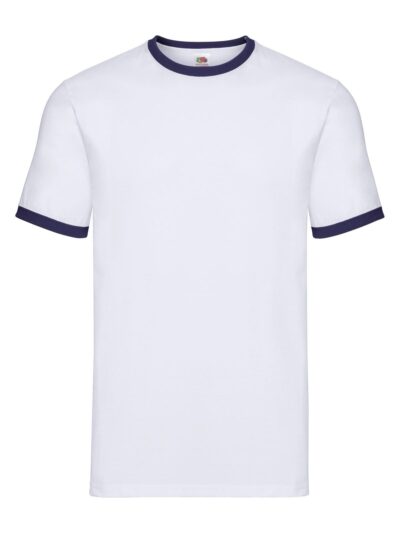 Valueweight Ringer T - white-navy, S