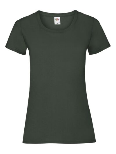 Ladies Valueweight T - bottle green, XS