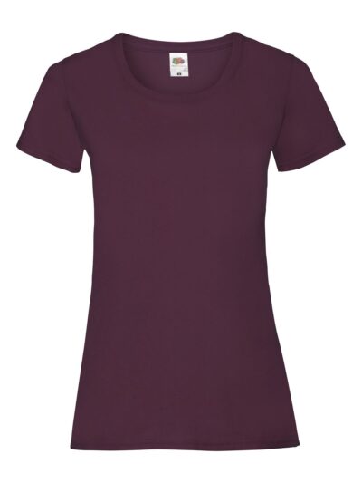 Ladies Valueweight T - burgundy, XS