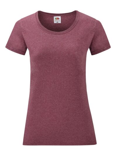 Ladies Valueweight T - heather burgundy, XS