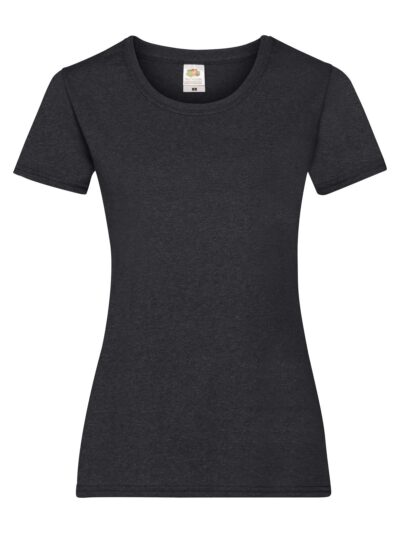 Ladies Valueweight T - grigio melange scuro, XS