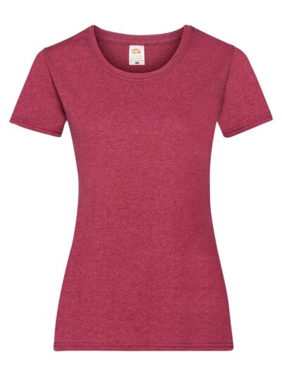 Ladies Valueweight T - vintage heather red, XS