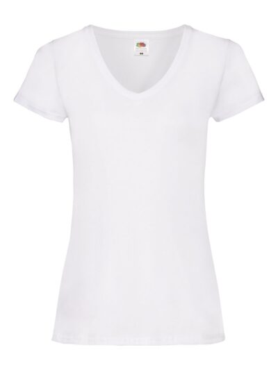 Ladies Valueweight V-Neck T - white, XS
