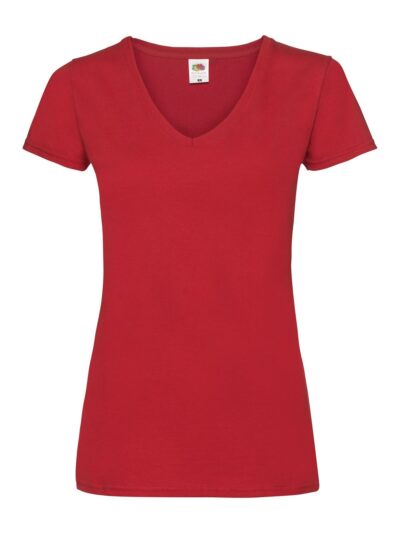 Ladies Valueweight V-Neck T - red, XS