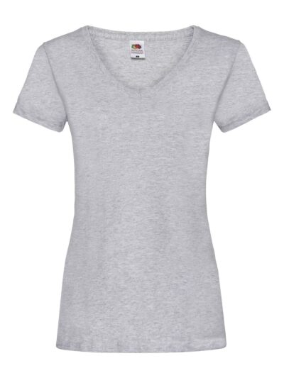 Ladies Valueweight V-Neck T - heather grey, XS