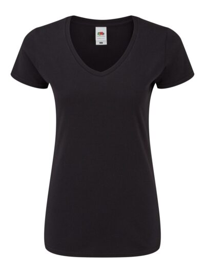 Ladies 150 V-Neck T - black, XS