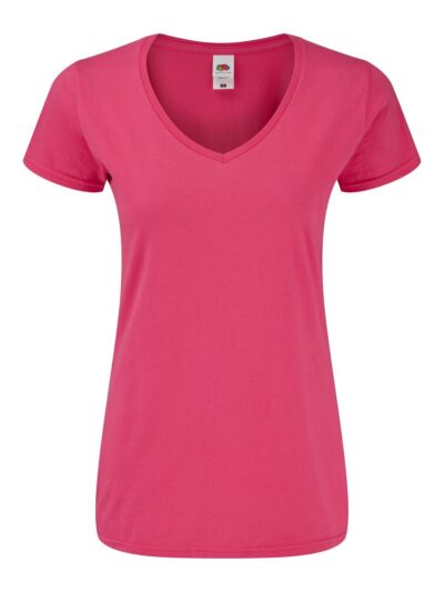 Ladies 150 V-Neck T - fuchsia, XS